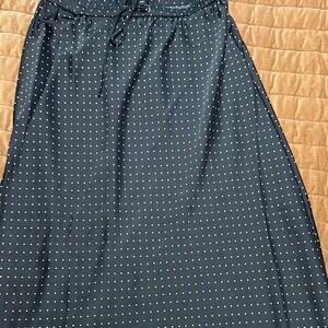 Rachel Zoe black and White Polka Dot Midi Skirt